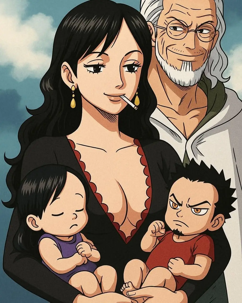 🐍Shakuyaku y Silvers Rayleigh, los padres secretos de Dracule Mihawk y Boa Hancock♥️ 😍En el capítulo 1156 del manga, vimos un momento sutil pero revelador: Shakuyaku le guiña el ojo a Rayleigh, dejando entrever una conexión más íntima que la simple amistad. Luego, en el capítulo 1157, algunos fans notaron un detalle inquietante: una cicatriz en el abdomen de Shakuyaku, muy similar a la que podría quedar tras una cesárea. Si consideramos que este hecho ocurrió hace 42 años, y que Mihawk tiene actualmente 43 años, la coincidencia es demasiado perfecta para ignorarla. 💀De hecho, este mismo periodo coincide con el momento en que Shakuyaku dejó la piratería. ¿Podría haber sido porque estaba embarazada y decidida a criar a su hijo lejos de la vida pirata? Las similitudes físicas entre Mihawk y Shakuyaku —como el estilo del cabello y las patillas— fortalecen la teoría. Y no olvidemos que Oda confirmó en un SBS que Mihawk sufrió una gran traición en el pasado. ¿Podría esta traición estar vinculada a descubrir la verdad sobre su familia? La conexión con Boa Hancock 🐍Boa Hancock, con 31 años de edad, pudo haber nacido tras el incidente de God Valley. Esto encaja con la línea temporal: después de aquel evento, Shakuyaku y Rayleigh podrían haberse mantenido más apartados de la piratería activa, lo que explicaría que naciera en ese periodo. 🥰La personalidad y belleza cautivadora de Hancock recuerdan mucho a la reputación de Shakuyaku como una mujer atractiva e influyente. Además, el hecho de que Rayleigh aparezca casualmente en Amazon Lily para salvar a Hancock de Barbanegra despierta sospechas. No cualquiera puede entrar a una isla exclusivamente habitada por mujeres, y mucho menos tener trato tan familiar con la emperatriz. Esto podría deberse a que Hancock es su hija. 🫰En cuanto al argumento de que las kuja no pueden tener hijos varones, el manga nunca establece que no puedan tenerlos fuera de la isla. Esto deja abierta la posibilidad de que mihawk naciera en otro lugar y luego shakuyaku llegara a Amazon Lily. Algo curioso es que sutilmente oda introdujo a S-hawk en Amazon Lili en la invasión de barbanegra como si estuviera ligado el verdadero Drácule Mihawk a Amazon Lili como su verdadero hogar. Los paralelismos simbólicos Aquí entra un detalle curioso: 👿Mihawk lleva el título de “Drácule”, evocando a Drácula, el vampiro por excelencia. 🐍Hancock representa a Medusa, capaz de convertir a cualquiera en piedra con su belleza. En la mitología y en algunas obras modernas, Drácula y Medusa comparten un simbolismo relacionado con el poder seductor, el peligro y la atracción fatal. Incluso en algunas ficciones, como Castlevania: Lords of Shadow, Medusa se convierte en aliada de Drácula, mostrando una conexión literaria y simbólica. Esto podría ser una referencia sutil de Oda para unir a ambos personajes como hermanos en un nivel más profundo. Conclusión La línea temporal, las coincidencias físicas, los gestos de complicidad, las apariciones sospechosas y las referencias simbólicas forman una red de indicios que apuntan a lo siguiente: Shakuyaku y Rayleigh son los padres de Dracule Mihawk y Boa Hancock. Mihawk habría sido su primer hijo, criado lejos de la vida pirata, y Hancock habría nacido después del incidente de God Valley, terminando en Amazon Lily por circunstancias aún desconocidas. Esta verdad, de confirmarse, no solo cambiaría la percepción de estos personajes, sino que revelaría un vínculo familiar oculto en la historia de One Piece desde hace más de 20 años. ¿Tu que opinas nakama de esta teoría? #onepiece #manga #anime
