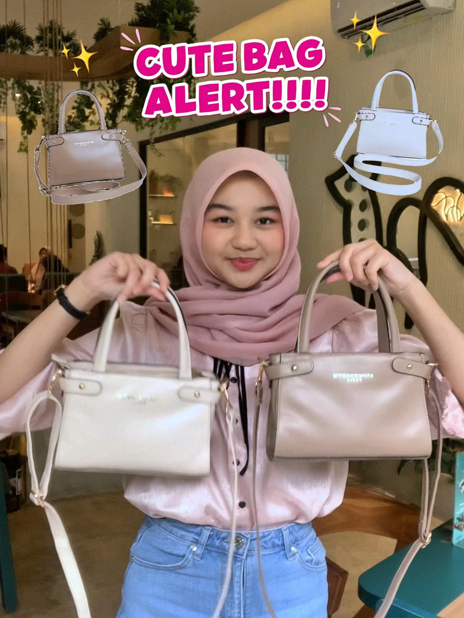 The cutest bag is here!! 😆🩷 Which color do you like? 😍✨#SophieMartin #BeliLokal #GayaTanpaBatas #SophieMerdeka #RekomendasiTas