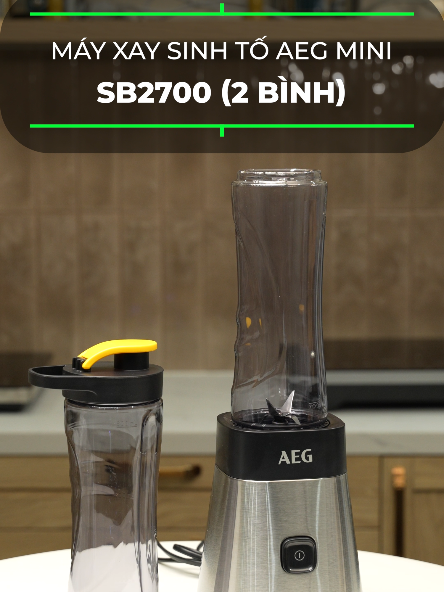 Máy xay sinh tố AEG mini SB2700 (2 bình) ##giadungthongminh #giadungcaocap #giadungnoidiaduc #yeubepnghiennha #mayxaysinhto #mayxay #germanysnt #xuhuong #xh