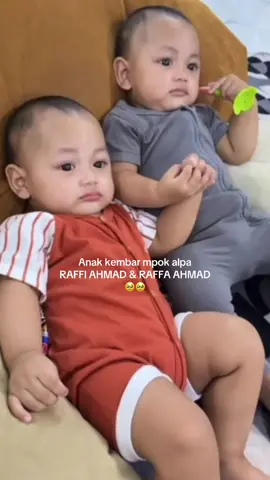 Anak kembar mpok alpa Raffi dan raffa #mpokalpa 