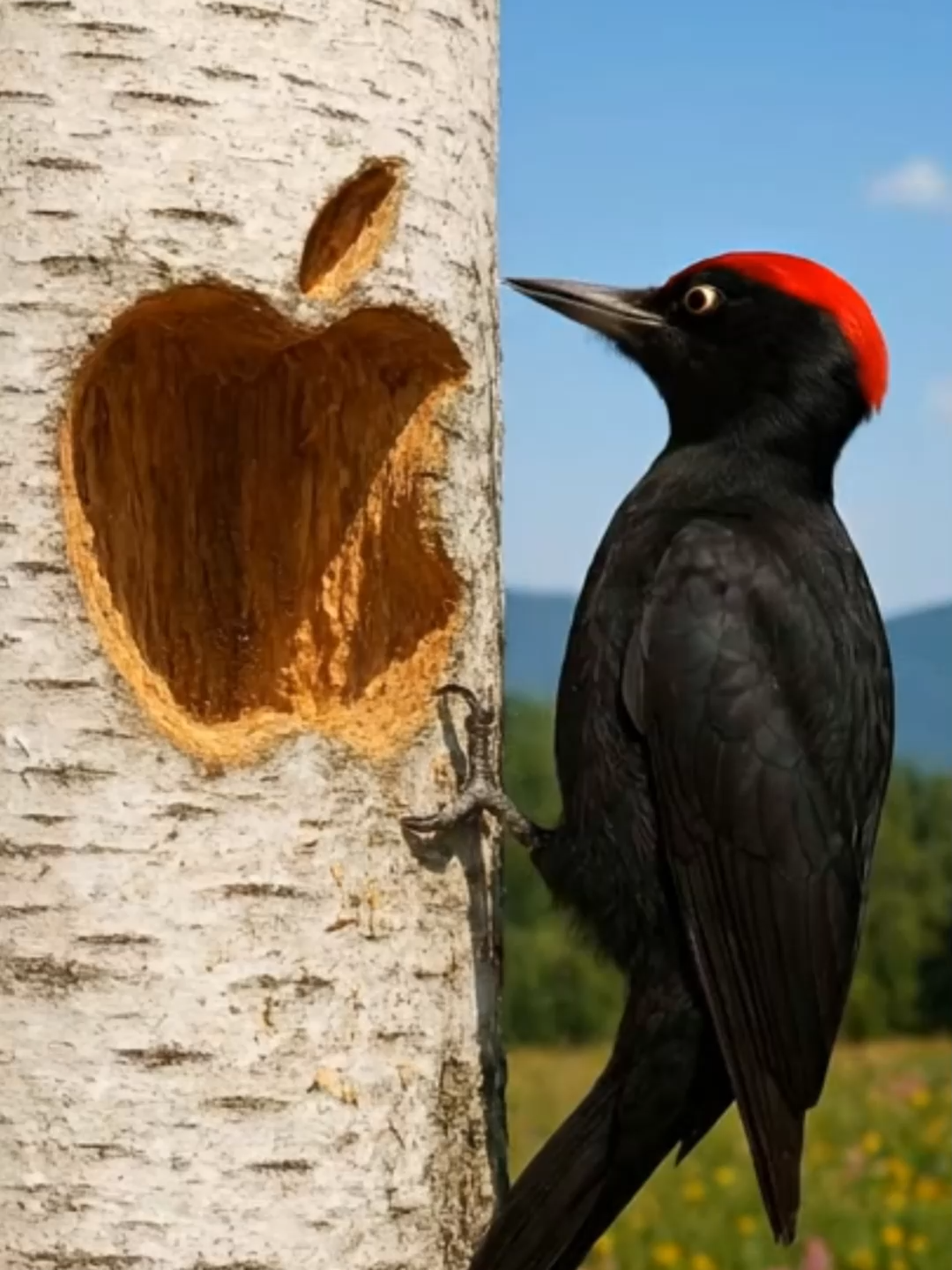 The Apple Logo Was Actually Designed by… a Woodpecker! #fyp #newtrend #newvideo