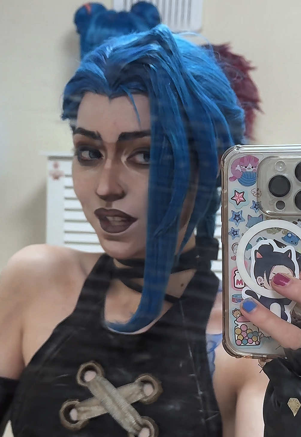 my bathroom will always have the best lighting 🥀 #jinx #leagueoflegends #arcane 