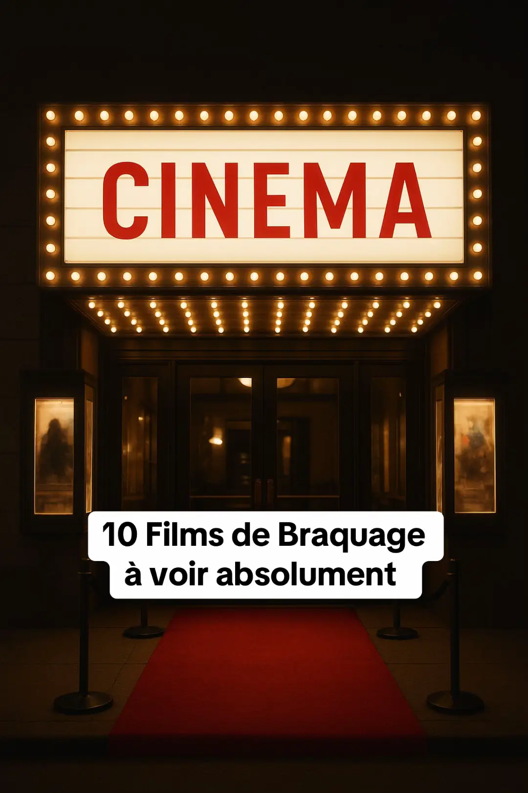 ⚠️ 10 films à rajouter immédiatement dans ta Watch List‼️ Il faut absolument que tu vois un de ces films si tu souhaites entretenir ton côté kleptomane ! Vols, stratagèmes et pirouettes t’attendent dans cette nouvelle série de films à voir absolument !  - Insaisissable  - Ocean’s Eleven - Gentlemen Cambrioleurs  - Braquage à l’italienne  - Town  - Ambulance  - Point Break  - Braquage à l’anglaise  - 60 secondes chrono  - Taxi  Bon visionnage 🍿 #films #cinema #filmographie ##bonfilm 
