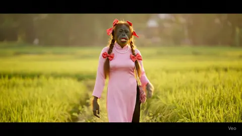 Lấy cây kim may đồ cho anh tí vào cmt Ko thì em làm chữ tệ #laycaykimmaydo #veo3 #xuhuong #videohaihuoc #monkey 