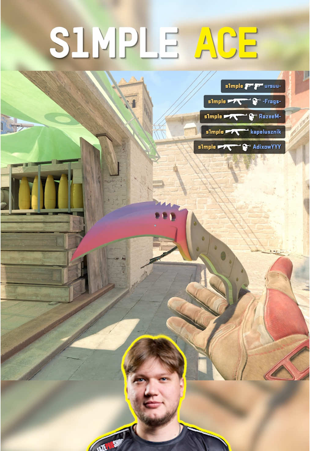 S1mple Ace 🔥 #cs #cs2 #s1mple #ace 