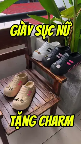 Dép sục nữ đế cao 6cm kèm charm đáng yêu #giaysucnu #depsucnu #depduwanu #depnudecao #denudimua