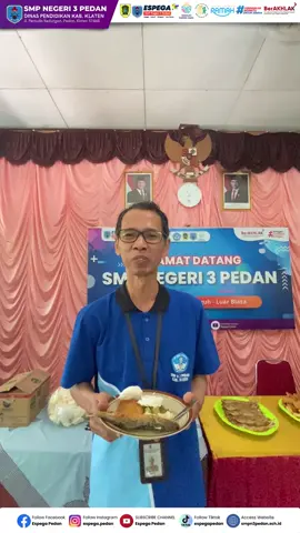 Dengan penuh rasa hormat dan sukacita, kami mengucapkan: Selamat Ulang Tahun, Bapak Agus Dwitanto, S.Pd.  Semoga Allah SWT senantiasa melimpahkan kesehatan, kebahagiaan, serta keberkahan dalam setiap langkah Bapak.  Terima kasih atas dedikasi dan kepemimpinan Bapak yang telah menjadi teladan dan inspirasi bagi kami semua. Semoga di usia yang baru ini, Bapak selalu diberi kekuatan untuk terus membimbing dan membawa SMP Negeri 3 Pedan menuju prestasi yang lebih gemilang. Salam hormat dan doa terbaik dari kami, Keluarga besar SMP Negeri 3 Pedan. 🌟