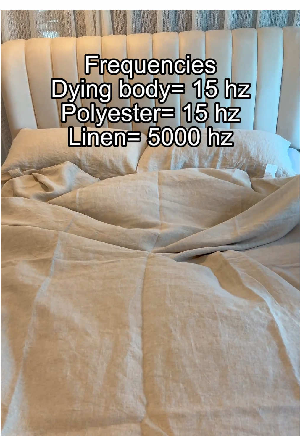 Linen brings healing to the body #energy #linensheets #linen #sleepupgrade #sheets 