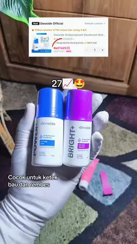 deodorant antiperspirant deoxide recommended untuk keteknya bau dan rembes bocor cowok cewek boleh pake 🤩🥳✨ #deoxide #deodorantantiperspirant #deodorantrollon 