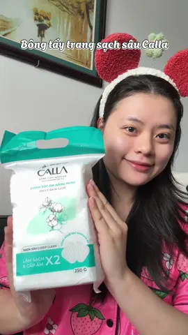 Bông vừa dày vừa mịn vừa to vừa nhiều chỉ có thể là Calla bịch xanh #bongtaytrang #calla #bongbachtuyet #bongtaytrangsachsau #lamsachda 