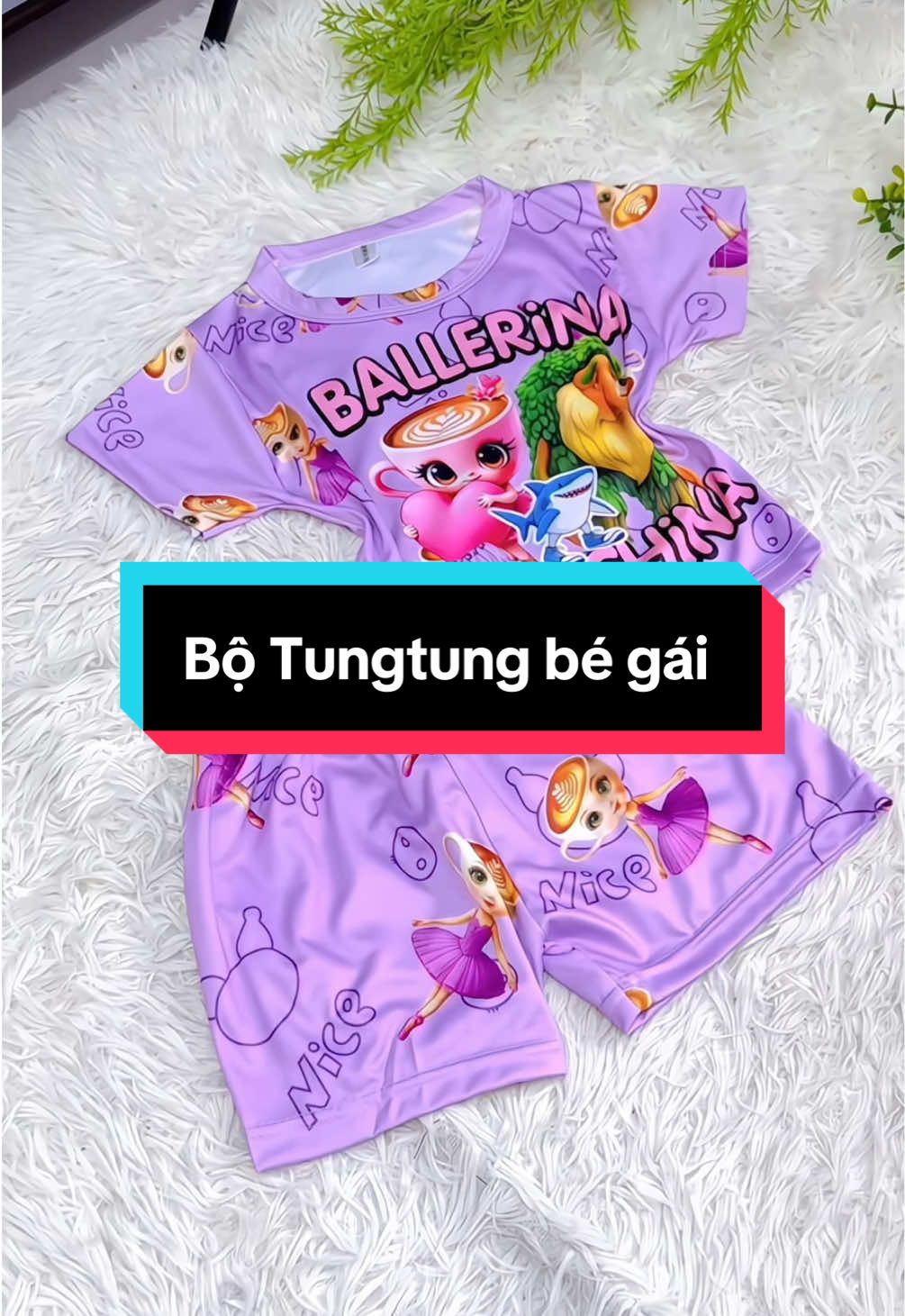 Bộ thun lạnh cộc tay bé gái #xuhuong #mevabe #bobegai #bococtaychobe #doxinhbegai 