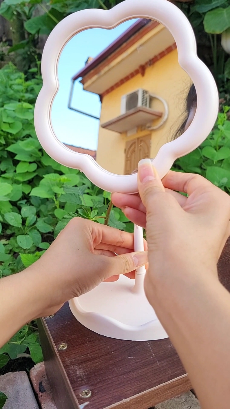 gương mini để bàn hình bông hoa #guongdeban 