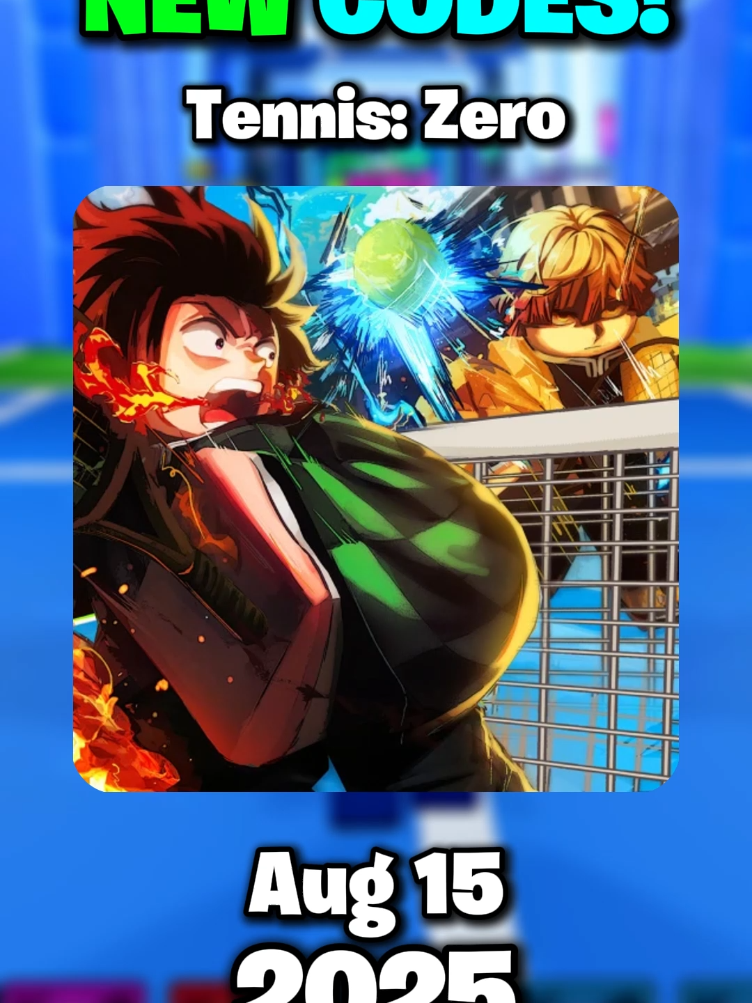 NEW CODES in Tennis: Zero THUNDER STYLE UPDATE! | August 15, 2025