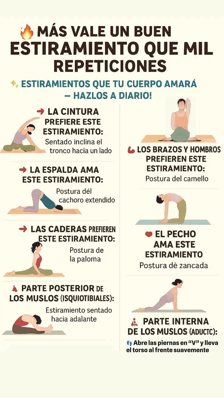 Para hoy nuestro mundo zen os dejo estos estiramientos que puedes aplicar a tu rutina diaria y así obtener unos resultados saludables. Tú cuerpo amara estos estiramientos mis hermosas almas zen. Que hoy tú día este lleno de cosas bonitas vibras positivas y bendiciones infinitas. Feliz sábado. 🌿👏🎵🌅🌈♥️🌀🍀💯🙏🌏⌛♾️💞👣 #Autoayuda #Bienestar #estiramientos #cuidatucuerpo #rutinadeestiramientos 