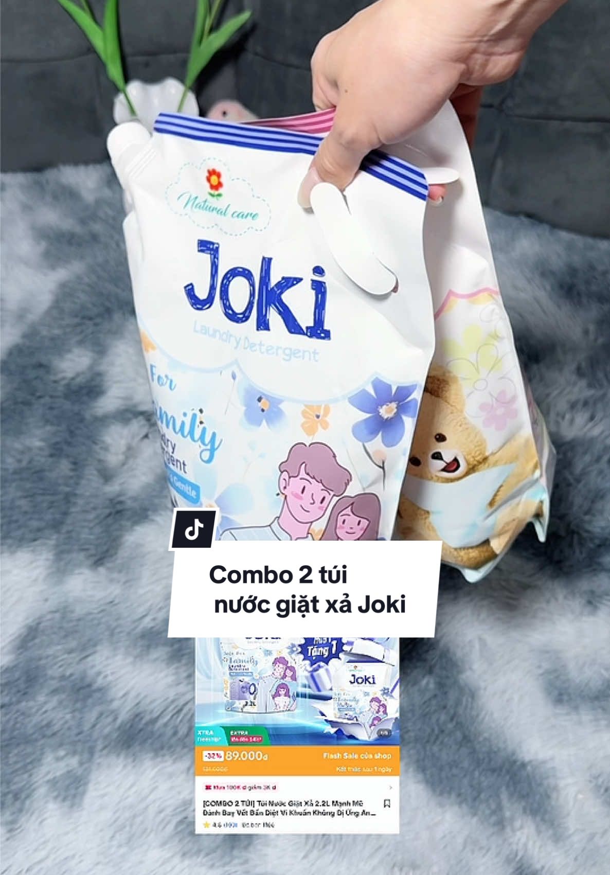 Combo 2 túi nước giặt xả Joki. #xuhuong #trucdaone #nuocgiat #nuocgiatxa #giadungtienich 