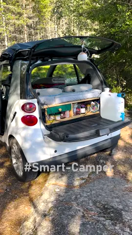 So bauen wir unseren Smart-Camper um 🚐 Die Schlaffläche eignet sich für 2 Personen bis zu 1,80m. Könntest du dir das auch vorstelle? :D Folgt uns gerne um nichts von unserer Norwegenreise zu verpassen und zu sehen, wie sich der Smart in freier Wildbahn schlägt 😁🚐🌲 #Camper #Outdoor #Van #Camping #Viral #foryou #fyp #trend #nature