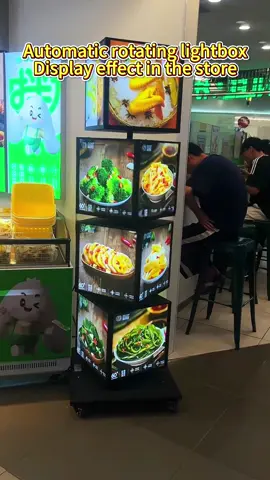Automatic rotating light box Display effect in the store #advertisingdesign #acrylicfactory #luminouscharacterfactory #signboard #advertisingsign #advertisingtiktok #acryliclightbox #lightboxfactory #sign #fyp #lightboxmaking #advertisingfactory #advertisinglightbox #ledlightboxes 