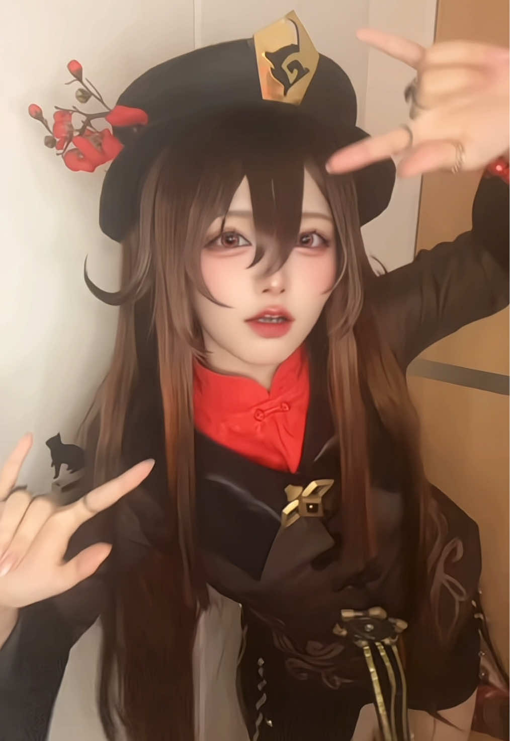 適当に生きてる⊂(  ᴖ ̫ᴖ)⊃#原神コスプレ #胡桃コスプレ #genshinimpactcosplay #hutaocosplay #cosplay 
