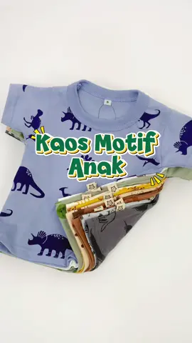 Kaos yang motifnya gemes bangetttt tapi bahannya tetep adem dan nyaman buat si kecil!😍💛 #bajuanak #kaosanak #atasananak #outfitanak #setelananak 