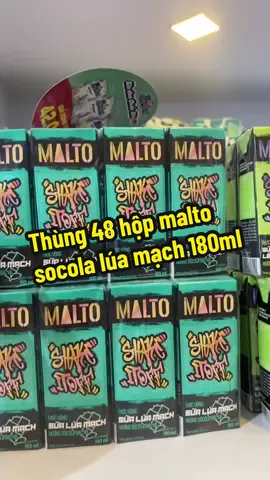 Thùng 48 hộp sữa malto socola lúa mạch 180ml#sualuamach #sôcôla #ngonbore #xuhuong #xuhuongtiktok 