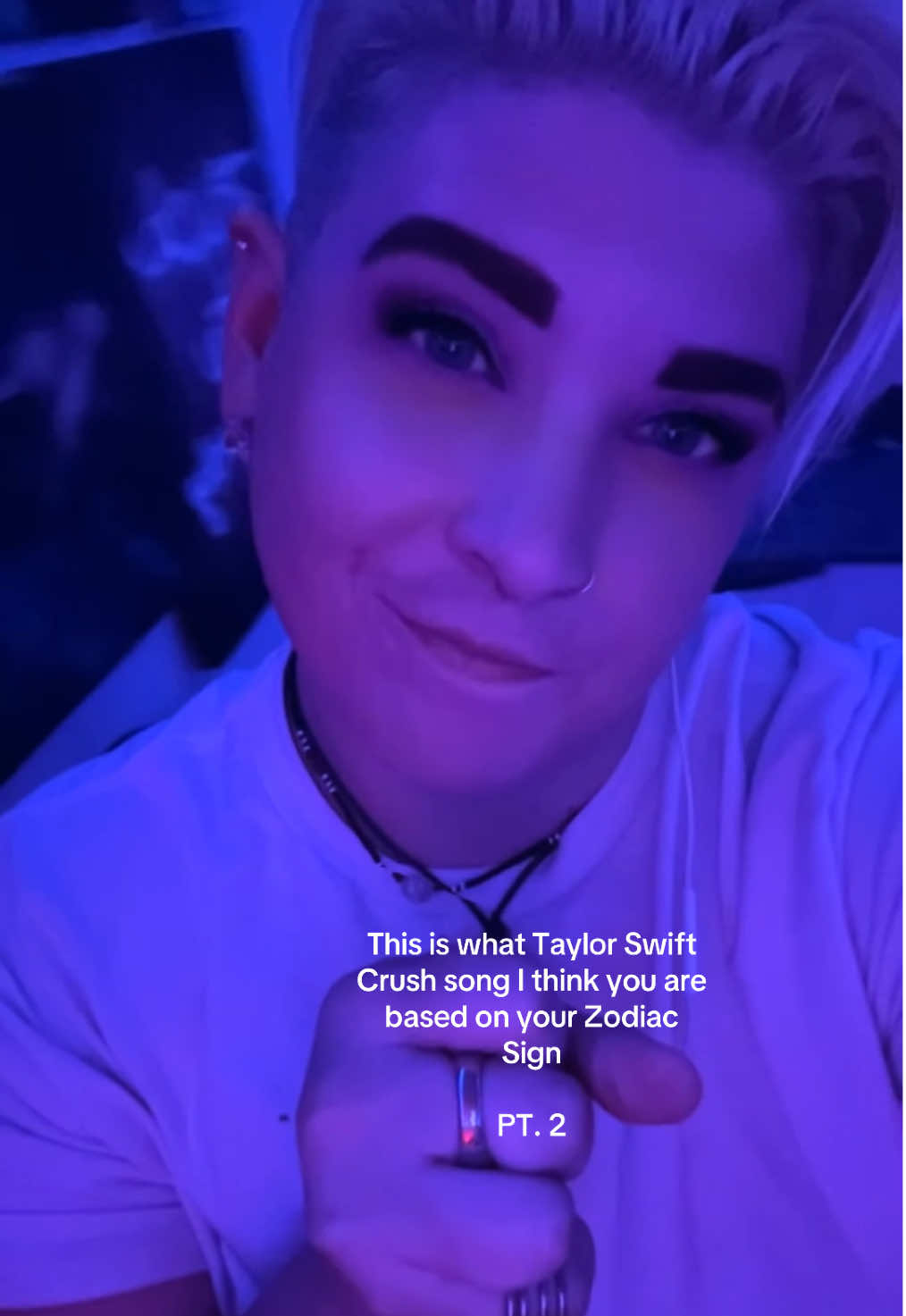 What TS crush songs I would pick for each Zodiac sign (don’t come for me 😂) PT 2. #taylorswift #zodiacsigns #crush #lesbiansoftiktok #swiftie