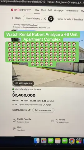 48 Unit Complex in New Orleans makes how much for a Landlord?! #rentalrobert #rentalpropertyinvesting #rentalpropertyinvestor #multifamilyinvesting #brrrrmethod 
