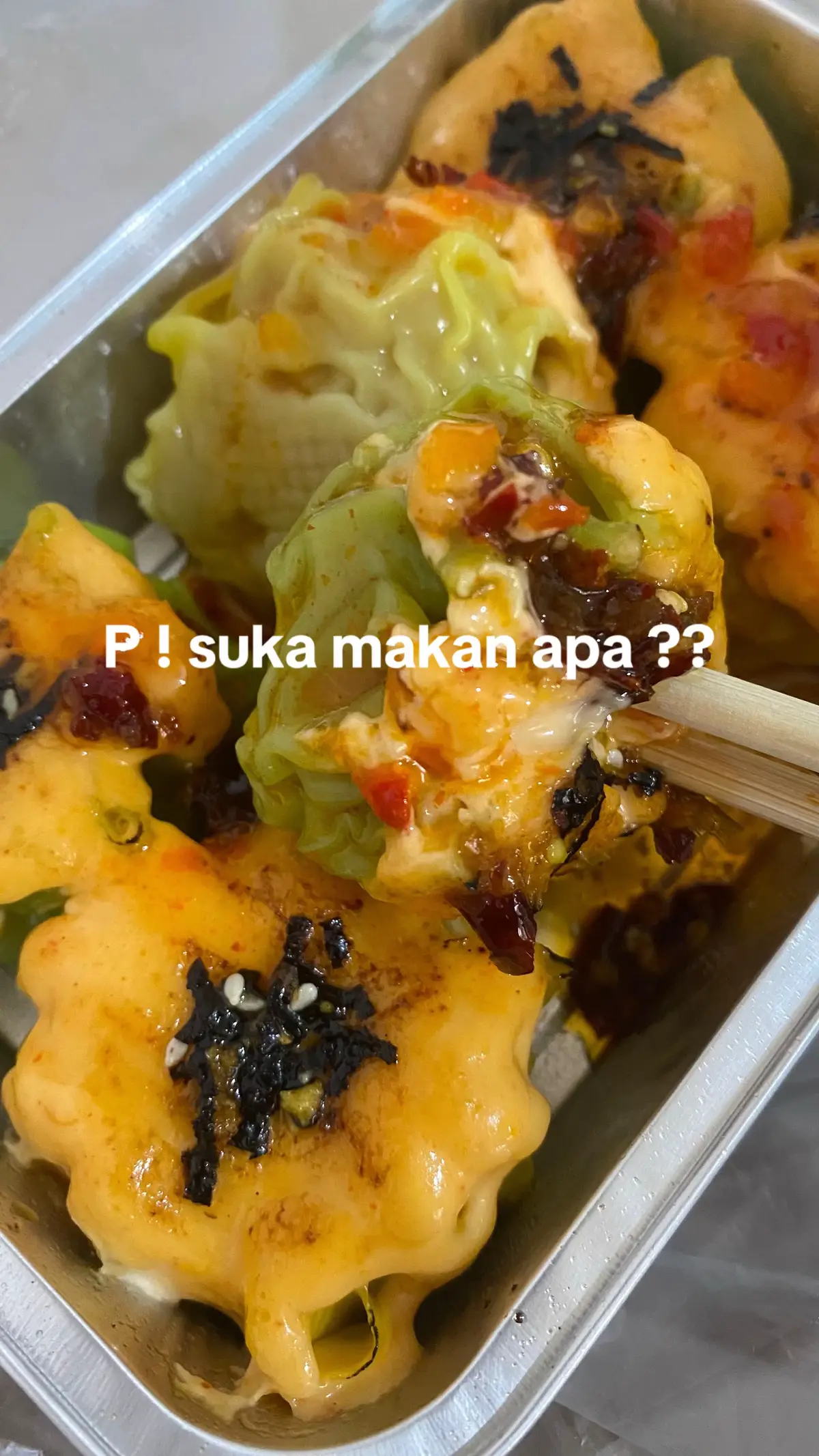 semuanya aku suka . #p #sukamakan #apoyo #pap 