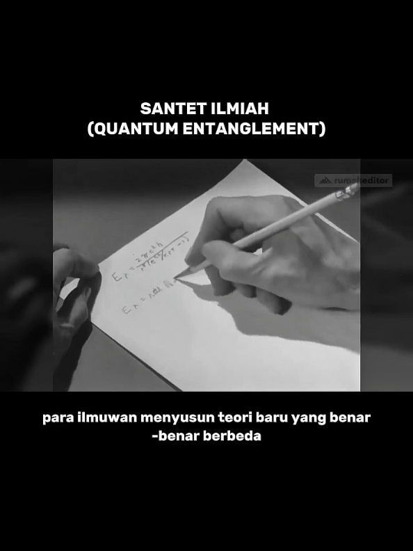 Santet dalam sains? Dalam istilah yang paling sederhana, quantum entanglement merujuk pada aspek-aspek dari satu partikel dari sepasang partikel yang terjerat bergantung pada aspek-aspek dari partikel lainnya, tidak peduli seberapa jauh jaraknya atau apa yang ada di antara keduanya. Partikel-partikel ini dapat berupa, misalnya, elektron atau foton, dan aspeknya dapat berupa keadaan partikel tersebut, seperti apakah partikel tersebut berputar ke satu arah atau ke arah lain. Bagian yang aneh dari quantum entanglement adalah ketika kita mengukur sesuatu tentang satu partikel dalam pasangan yang saling terkait, kita segera mengetahui sesuatu tentang partikel lainnya, bahkan jika mereka terpisah jutaan tahun cahaya. Hubungan aneh antara dua partikel ini terjadi seketika, tampaknya melanggar hukum dasar alam semesta. Albert Einstein secara terkenal menyebut fenomena ini sebagai “aksi menyeramkan dari kejauhan sc:yt rumah editor  #sains #fyppppppppppppppppppppppp #promomakanmerdeka #quantumentanglement #belajaronline 