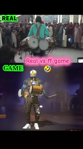 Reall vs ffgame 🤣🤣🤣#Magar #gamer #free_fire #foryoupage❤️ 
