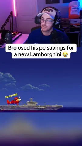 Bro used his pc savings on a game 😂 #streamer #streaming #fyp 
