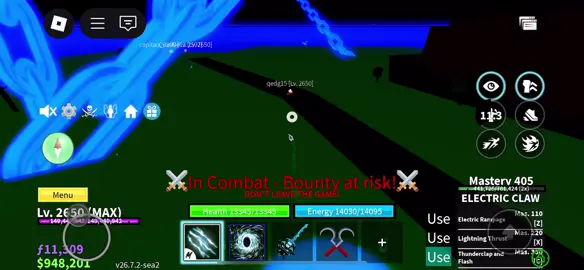 E claw x portal is unmatched #bloxfruits #bloxfruitsmobile #bloxfruitspvp #viral #goviral #foryoupage #foryou #fyp 