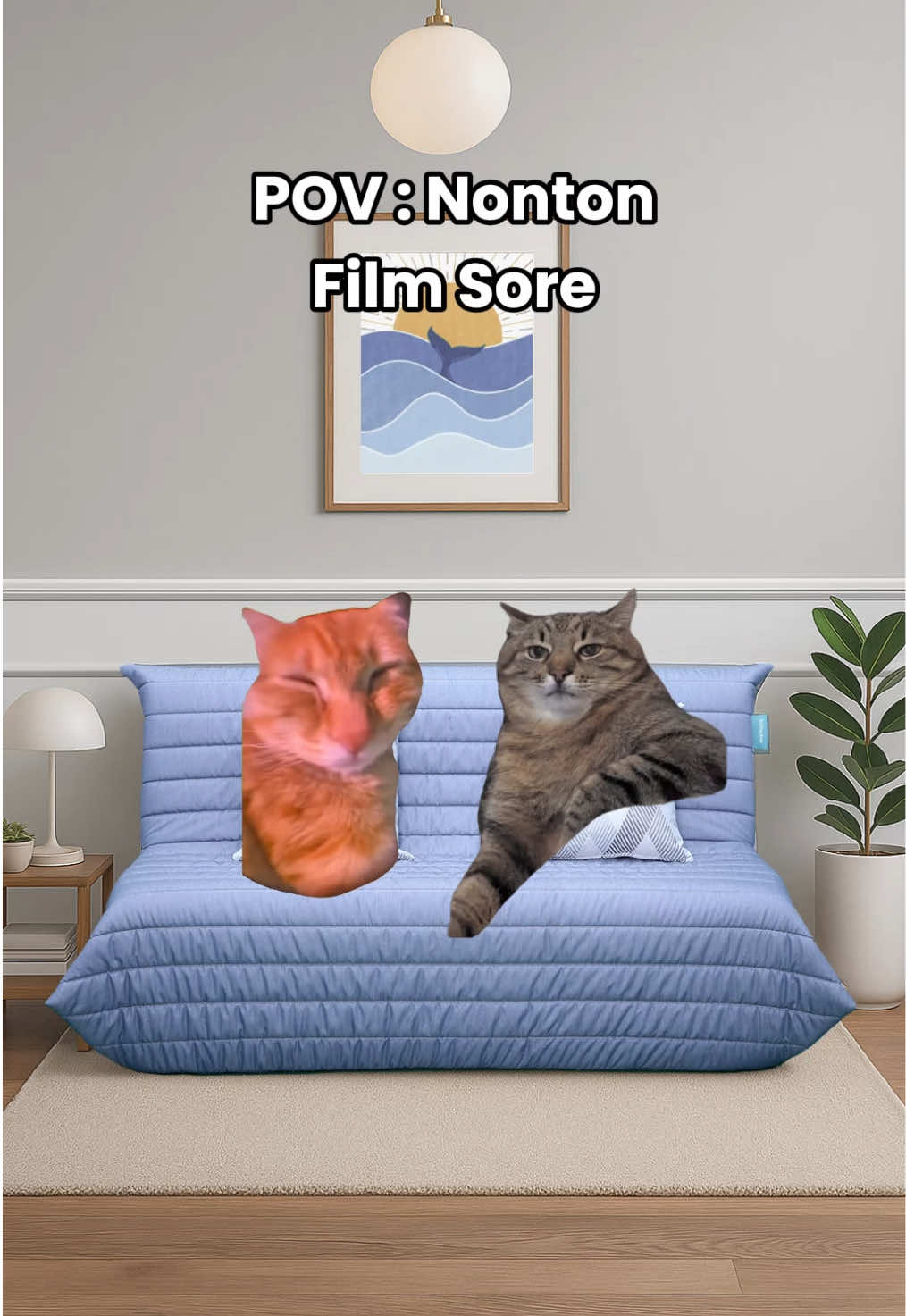 Emaknya panik, anaknya malah happy-happy 😭 #MemeKucing #Kucing #FilmSore #SuamiIstri #Sore 
