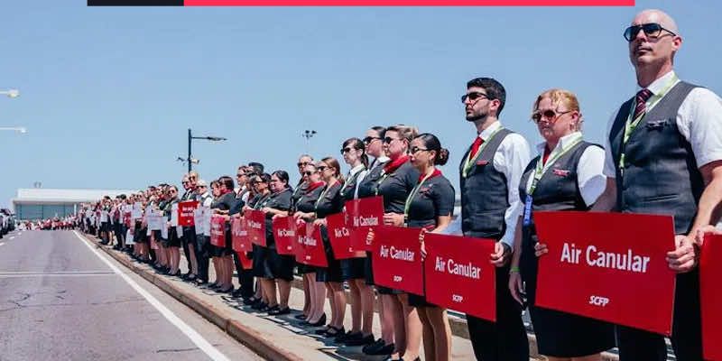 Air Canada flight attendants have official begun their strike after failing to reach a deal with the airline, the Canadian Union of Public Employees (CUPE) announced Saturday morning. Air Canada flight attendants have official begun their strike after failing to reach a deal with the airline, the Canadian Union of Public Employees (CUPE) announced Saturday morning. #aircanada #aircanadastrike #flightattendants #flightattendant #strike         