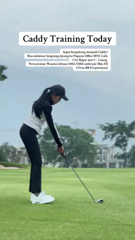Caddy Training Today  Hello Girls Kita sedang membuka lowongan caddy untuk di Golf Lido,untukb ygerpengalaman max-30thn. Berminat? Silahkan kirimkan CV+Photo full dan info Tinggi badan kenomor WA yang ada di profile atau bisa datang langsung walk in interview. #fyp #fypシ゚viral  #caddy #caddygolf #caddygolfbogor                     