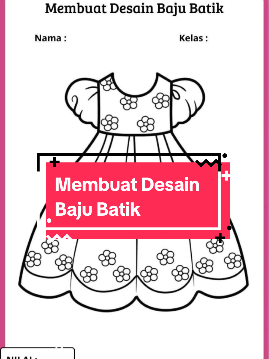LKPD SENIRUPA Kelas 4 desain baju batik dengan kertas kado batik atau bisa juga dengan motif yang ada di gambar,, tinggal di print saja #lkpd  #sbdp  #bajubatik  #desainbatik  #gurukreatif 
