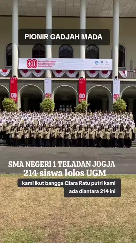 selamat 214 siswa SMA NEGERI 1 TELADAN JOGJA LOLOS UGM 😍  #pionir #gadjahmada #Love #ugm 