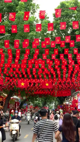 Hà Nội với sắc cờ đỏ cận ngày 2/9 ❤️❤️#hanoipho #hottiktok_xuhuong #hànoivietnam 