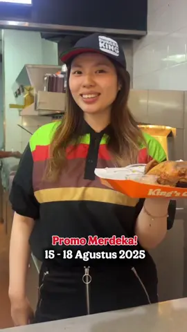Promo Merdeka di Burger King! Spesial buat kamu yang namanya disebutin dalam video, Dapatkan Paket 1 Ekor Ayam Goreng Nusantara seharga 99 ribu (exclude pajak) Buruan borong sekarang karena promonya berlaku 4 hari aja dari tanggal 15 - 18 Agustus 2025! #AyamGorengNusantaraBK 