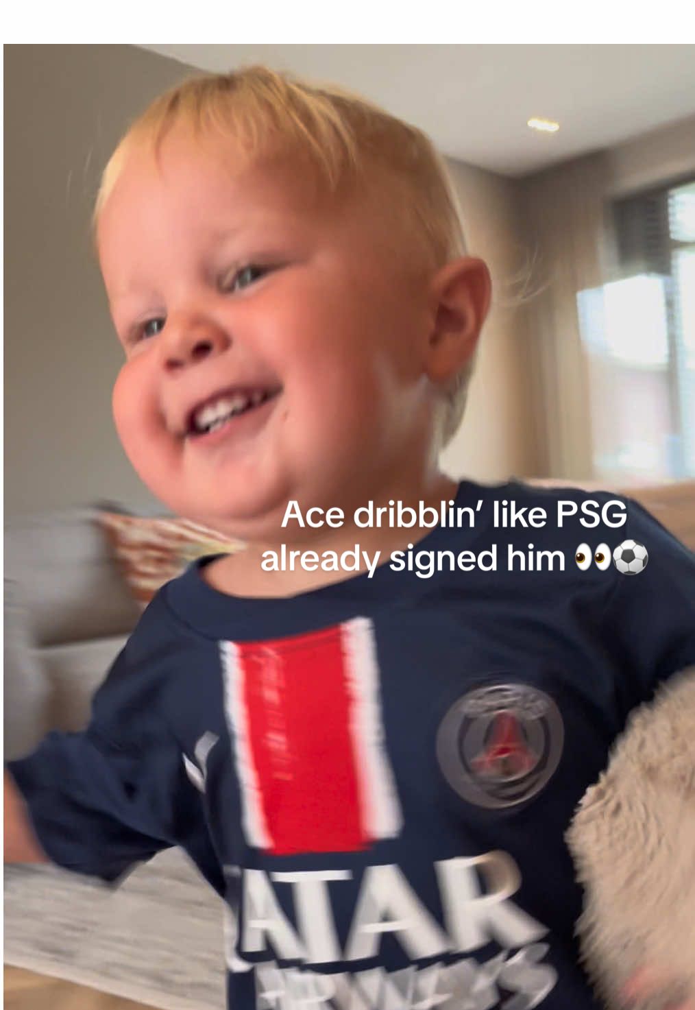 Ace dribblin’ like PSG already signed him 👀⚽️ #footballtiktok #psg #football #toddlers #toddlerboy 