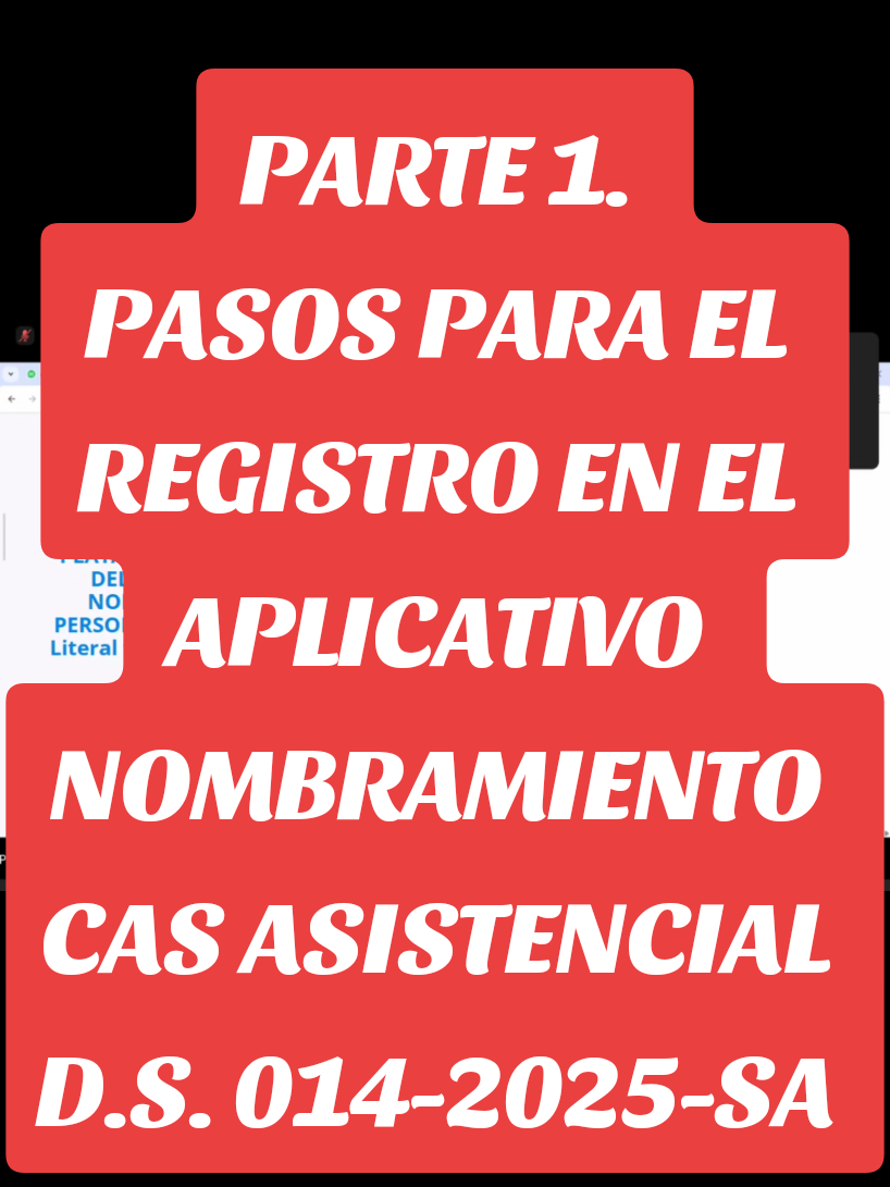 Pasos para el registro en el aplicativo NOMBRAMIENTO CAS Y 276 sin AIRSHSP PRIMERA ASISTENCIA TÉCNICA COMISIÓN CENTRAL  ✅️ TUTORIAL PARA INSCRIPCIÓN EN PARTE 2. en comentarios  #creatorsearchinsights #minsa #276 #cas #nombramiento2025 @Minsa Perú @CAS ASISTENCIAL:MINSA:SINDICAT @COLECTIVO NOMBRAMIENT @César Vásquez 
