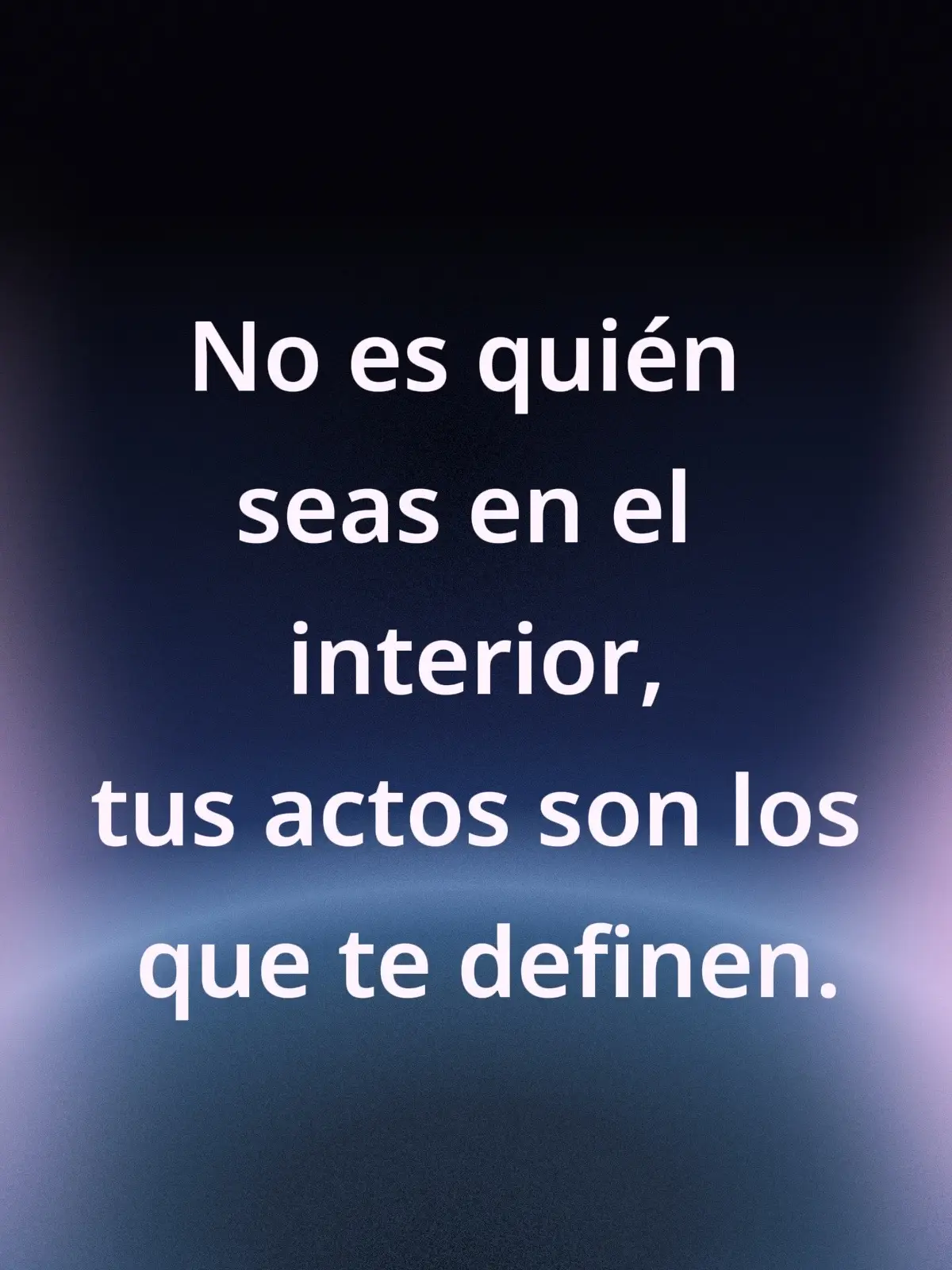 No es quien seas en el interior, tus actos son los que te definen. #reflexion 