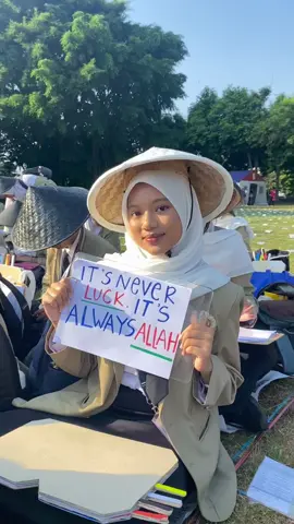 it’s never luck, it’s always Allah #pionir #ugm #fkg #fkgugm #xbycza 