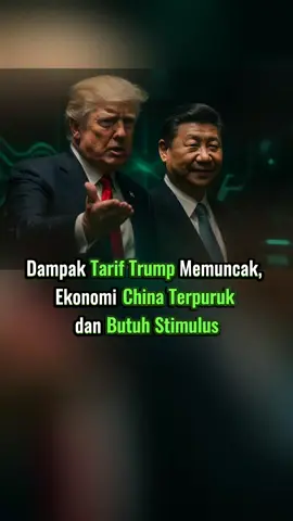 Dampak Tarif Trump Memuncak, Ekonomi China Terpuruk dan Butuh Stimulus #cryptowave #trump #china #stimulus #ekonomi 