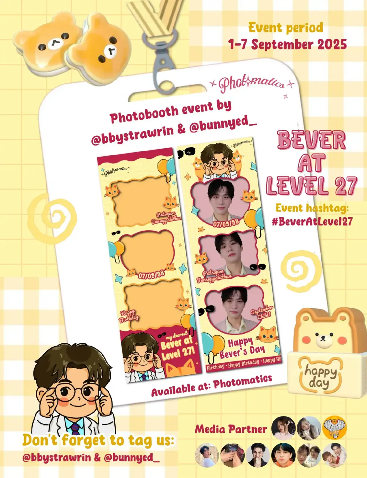 𝘽𝙄𝙍𝙏𝙃𝘿𝘼𝙔 𝙋𝙃𝙊𝙏𝙊𝘽𝙊𝙊𝙏𝙃 𝙀𝙑𝙀𝙉𝙏 ── .✦ #BeverAtLevel27 by: @bbystrawrin  @bunnyed_ Celebrate Bever's special day with the cutest photobooth ever 📸 📍@photomaticsid 🗓 1-7 September 2025 (Check posters for more info) Snap your dreamy shots~ @beverpj  #bbverpj 
