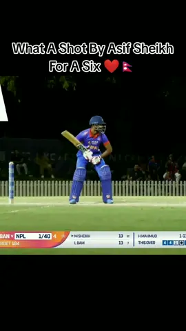 What A Shot By Asif Sheikh For A Six ❤️🇳🇵#fyp#foryou#foryoupage#Nepalcricket#crictok.0@Sandeep Lamichhane @Dipendra singh Airee @Karan KC @CAN Official 