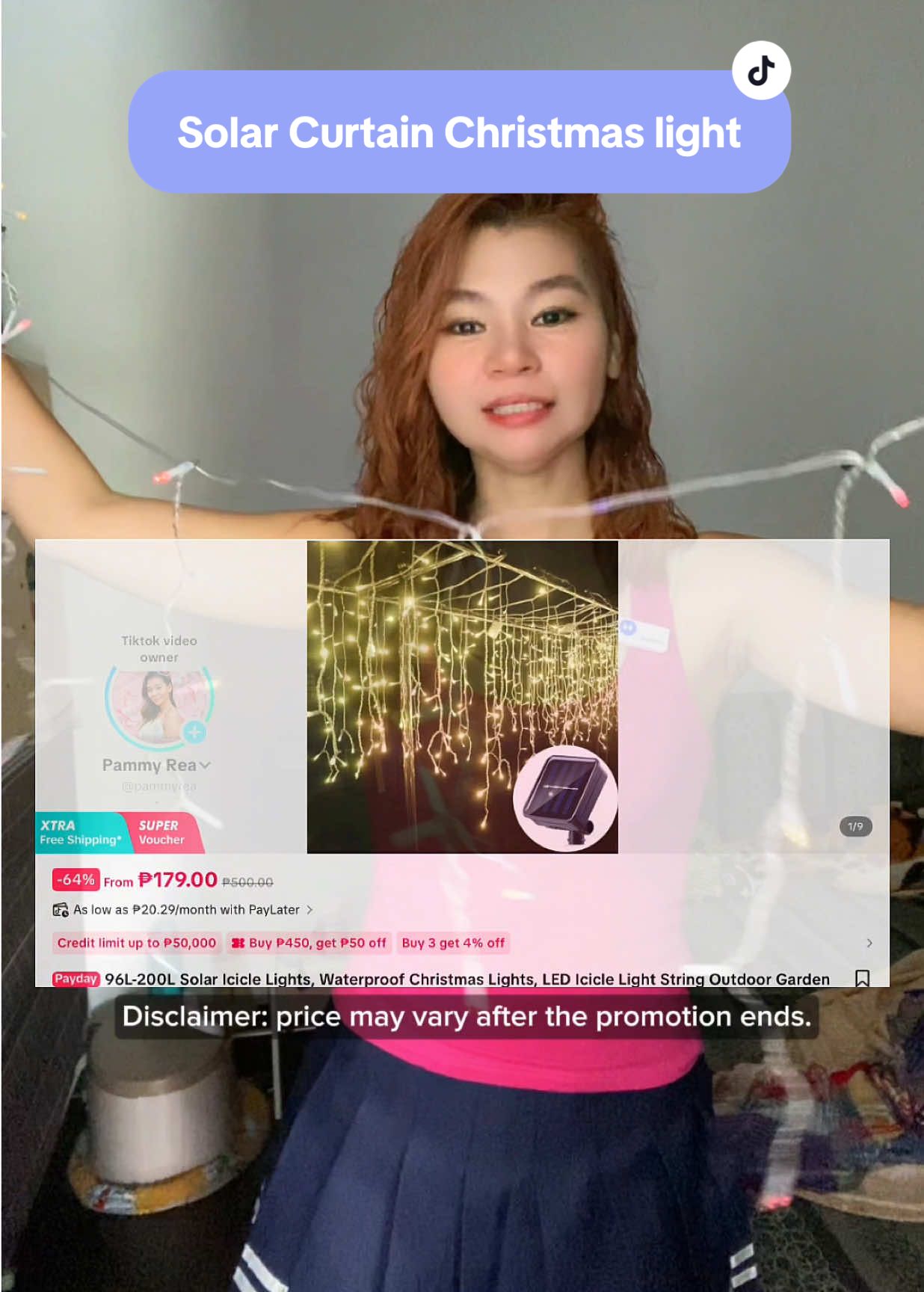 Damahin ang paskong walang lumolobong konsumo ng bill mo. Solar Christmas lights para sayo! 🎄🌟 Disclaimer: price may vary after the promotion ends. #solar #christmaslights #led #solarlights #christmas 