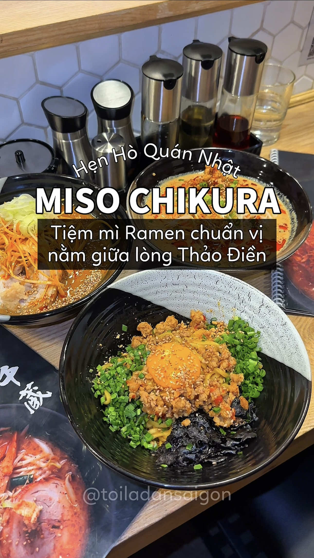 Hẹn hò quán Nhật tiệm mì Ramen chuẩn vị chuyên miso nằm giữa lòng Thảo Điền 🥰MISO CHIKURA #toiladansaigon #misochikura #ramen #japanesefood #homnayangi 