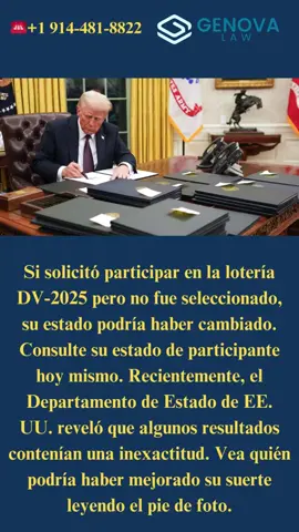 Según el Departamento de Estado de EE. UU., algunos resultados de la Visa de Diversidad DV-2025 para solicitantes del Reino Unido y sus territorios dependientes contienen un error. Su estado de selección podría haber cambiado, así que si presentó su solicitud, utilice el número de confirmación que recibió al registrarse para verificar su estado. Visite dvprogram.state.gov. La fecha límite para que los solicitantes elegibles completen el formulario DS-260 y se preparen para su entrevista con toda la documentación necesaria y un examen médico es el 30 de septiembre de 2025, o hasta que se otorguen todas las visas. 👉Zonas afectadas: ✅️Anguila ✅️Bermudas ✅️Islas Vírgenes Británicas ✅️Territorio Británico del Océano Índico ✅️Islas Caimán ✅️Islas Malvinas ✅️Gibraltar ✅️Montserrat ✅️Pitcairn ✅️Islas Georgias del Sur y Sandwich del Sur ✅️Santa Elena ✅️Islas Turcas y Caicos ➡️ Nota: Irlanda del Norte se trata por separado a efectos de la visa de ciudadanía y no se ve afectada. Si necesita ayuda u orientación con cualquier asunto de inmigración a EE. UU., especialmente con estos importantes cambios, no dude en ponerse en contacto conmigo si tiene alguna pregunta o necesita más aclaraciones. #GenovaLaw #AbogadaDeInmigración #ActualizaciónDeInmigración #ConsejosLegales #InmigraciónEE.UU. #GreenCardVisa #LoteríaDV #ResultadosDV #GreenCard #DV2025 #ResultadosDV #ActualizaciónDeVisa