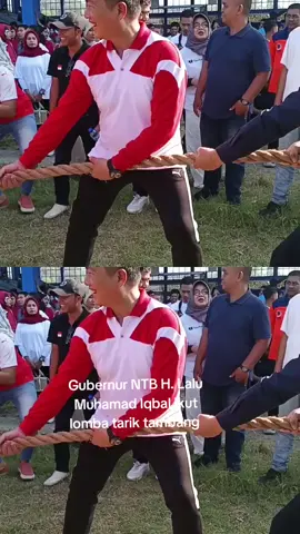 Meski kalah, Gubernur NTB H. Lalu Muhamad Iqbal ikut lomba tarik tambang serangkaian menyemarakkan HUT Kemerdekaan RI ke 80 di gelanggang pemuda, Jumat, 15 Agustus 2025. #fypppppppppppppppppppppppppppppp #gubernur #hutri80indonesia🇮🇩 #hutri80 #creatorsearchinsights @Pemprov Ntb @LALU MUHAMAD IQBAL @Ji yus 