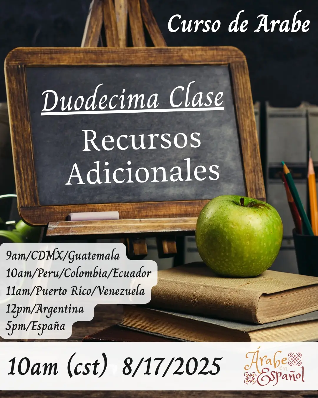 ¡Mañana, in shaa’ Allah, tendremos la última clase de nuestro Curso de Árabe! Después de eso, espero con ilusión que cada uno de ustedes se comunique conmigo para la lectura de la Surah Al-Fatiha. Estoy muy agradecido por el esfuerzo y la constancia que han demostrado en este camino. Que Allah acepte su dedicación y les abra las puertas para seguir aprendiendo. ¡Ánimo, que lo mejor está por venir! #aprender #arabe #coran #español #islam 